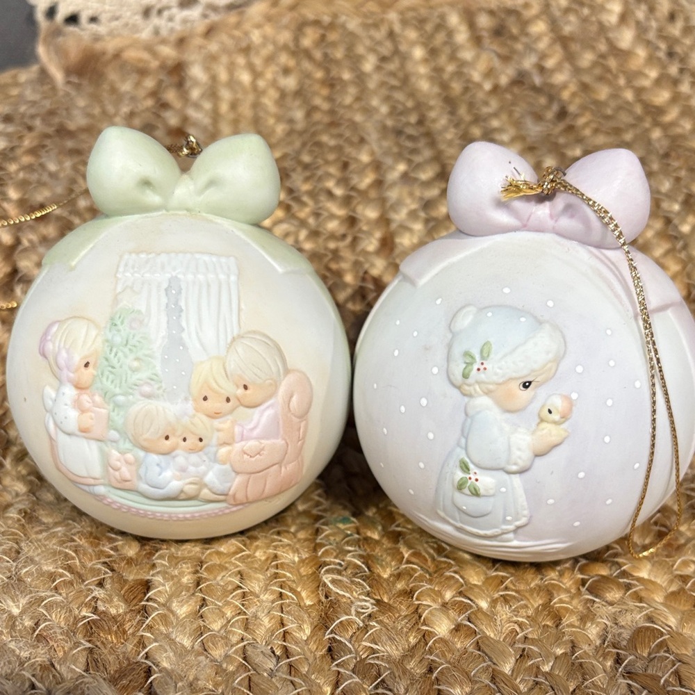 Precious Moments Ornaments 
1990 and 1991